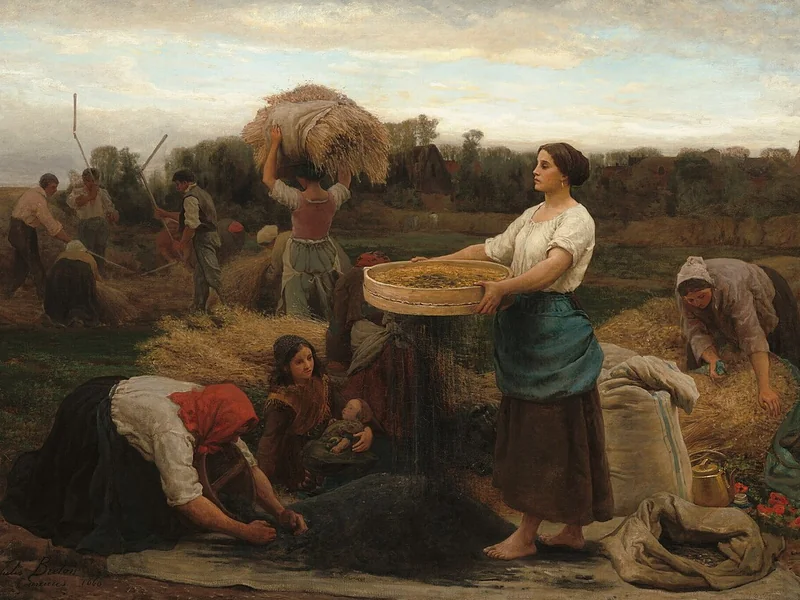 1827-Jules Breton - Raccolta della colza - Galleria d'arte Corcoran
